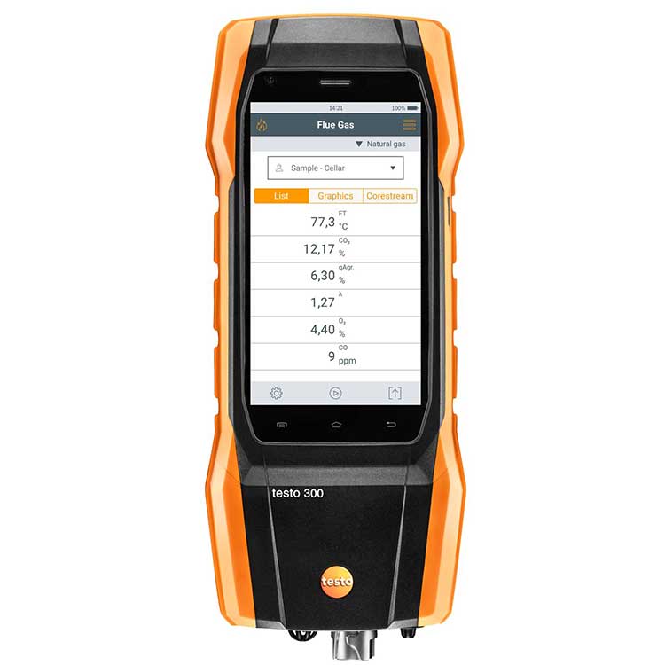 testo300LL長壽命模塊爐/燃燒器測試煙氣分析儀專業(yè)款(三組分)